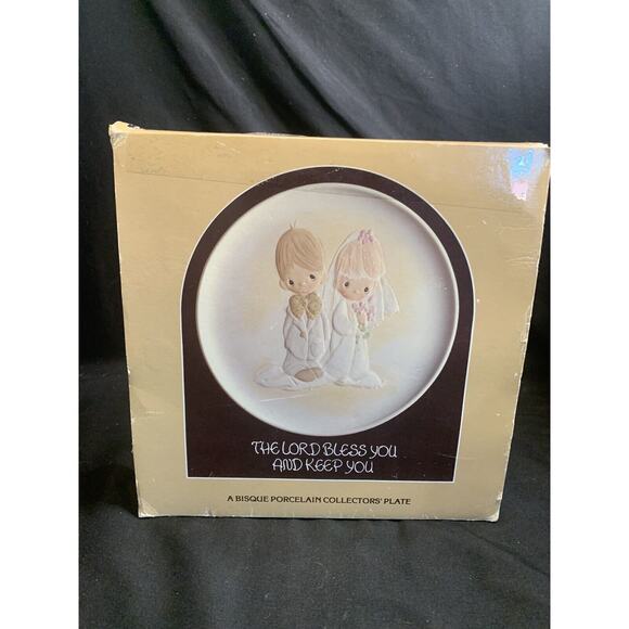 Precious Moments 7” Wedding Plate 1980 “The Lord Bless You And Keep You” E5216 - Picture 6 of 7